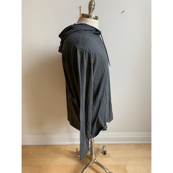 Robert Barakett "Talbert" stripe gray hoodie sz Xlarge Mens long sleeve top - Picture 3 of 8